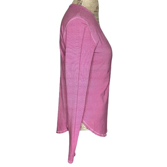 Lululemon Yogini 5 Year Long Sleeve Tee Wee Stripe Raspberry Vintage Pink - Picture 3 of 9